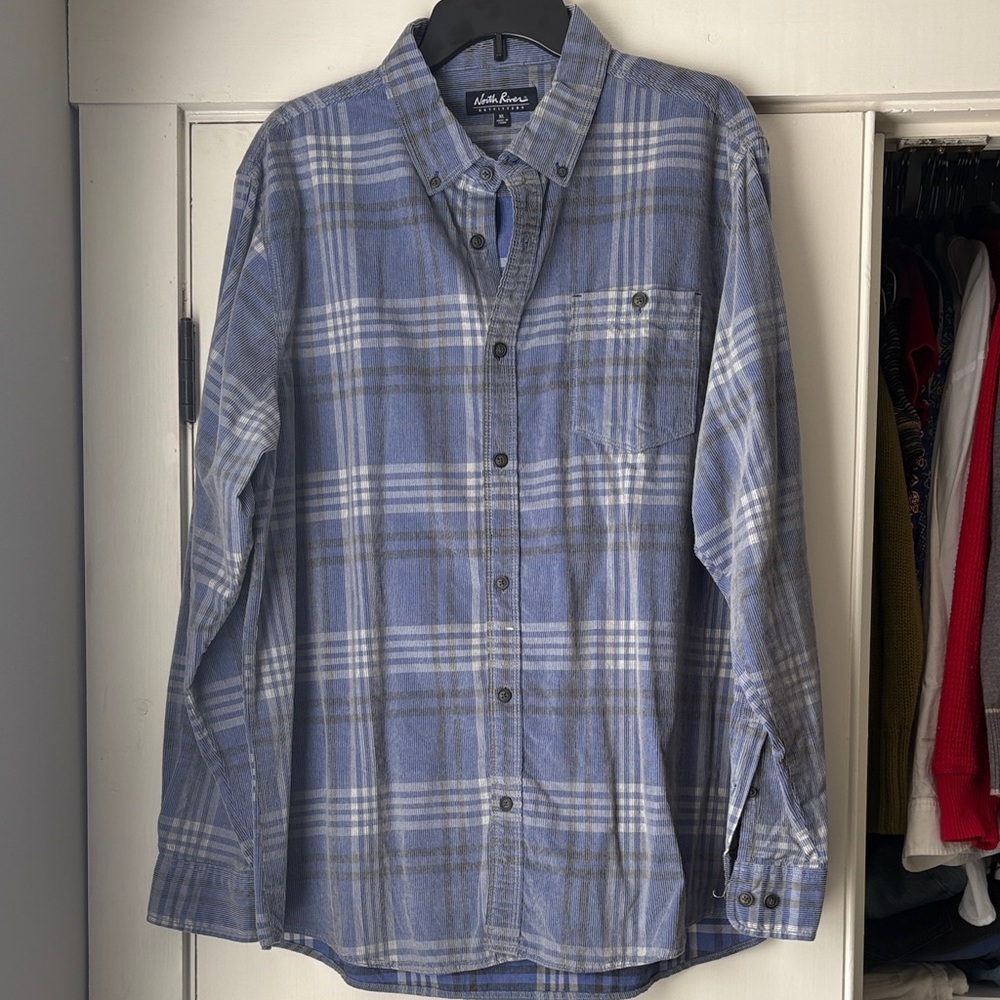 North river outfitters corduroy Plaid Men's Casual Shirt
